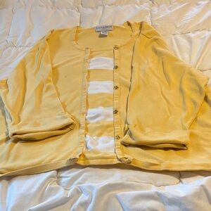 Sag Harbor Mustard Knit Sweater